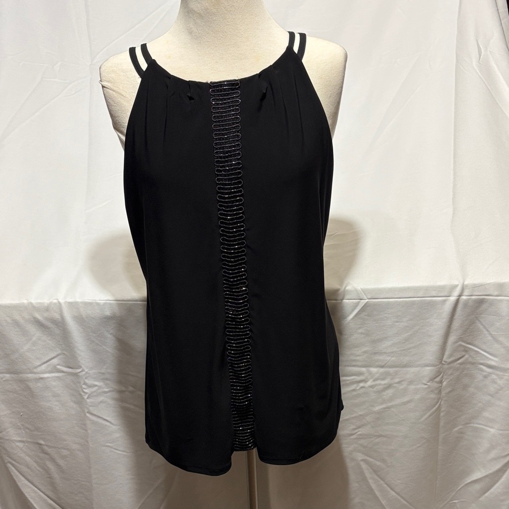 White House Black Market Double Strap Black Tank